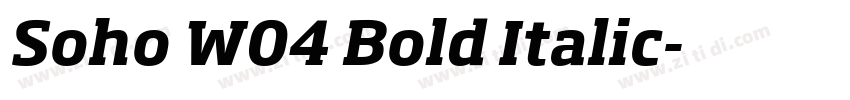 Soho W04 Bold Italic字体转换